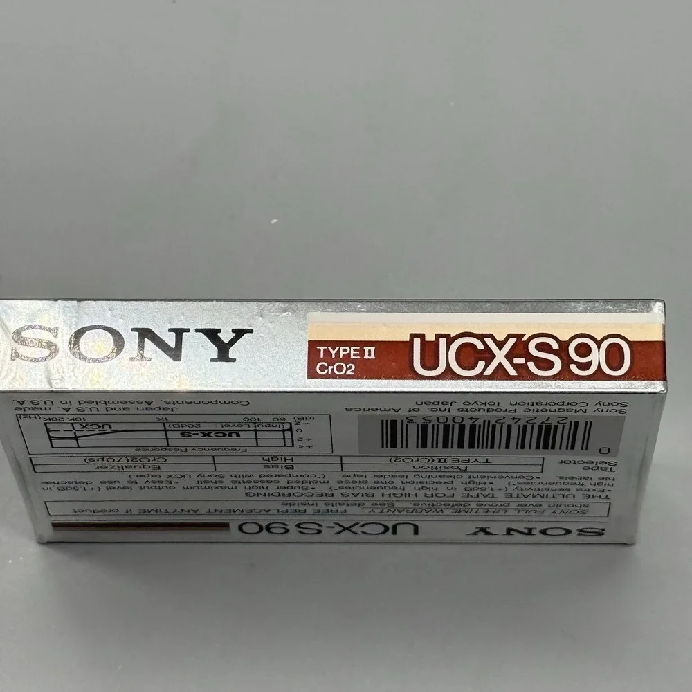 SONY UCX-S 90 Audio Cassette Blank Tape Type II High Bias Made in Japan Vintage